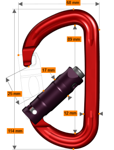 Mosquetón Aluminio Tipo D Rosca 29kN RockD Screw-Lock (C2-S) – Rock Exotica-2